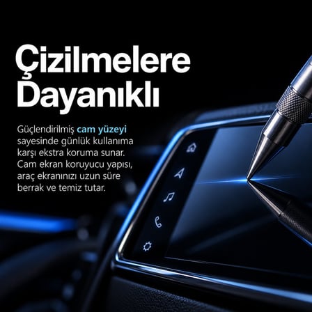 Volkswagen Polo Uyumlu 5 Inç Cam Ekran Koruyucu 2014-2017