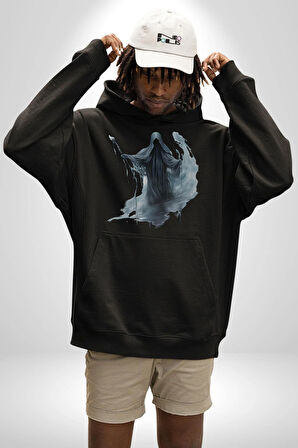 Ruh Emici Harry Potter  Kadın Erkek  Siyah Kapüşonlu Sweatshirt Hoodie