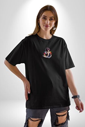 Harry Potter Sinema Siyah Oversize Kadın Erkek Ön Orta Minimal Baskılı Tişört