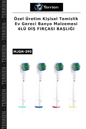 Özel Üretim Kişisel Temizlik Ev Gereci Banyo Malzemesi 4LÜ DİŞ FIRÇASI BAŞLIĞI