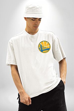 Draymond Green Basketbol Golden State  Beyaz Oversize Kadın Erkek Ön ve Sırt Baskılı Tişört