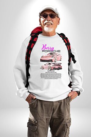 Porsche 911 GT3 Kadın Erkek Beyaz Sweatshirt 