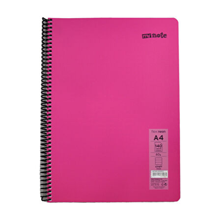 Mynote Flex Neon Defter A4 140 yp Çizgili