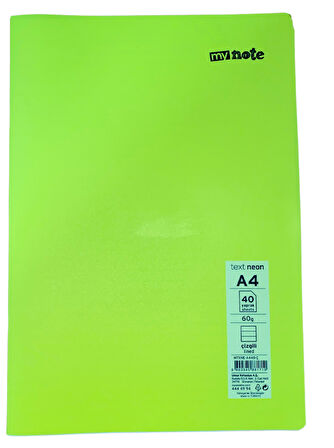 Mynote Text Neo Defter A4 40 Yp Çizgili