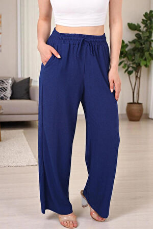  Censey Kadın Normal Bel Bol Paça Palazzo Pantolon - Yazlık Rahat Kumaş - Şık Günlük Kombin