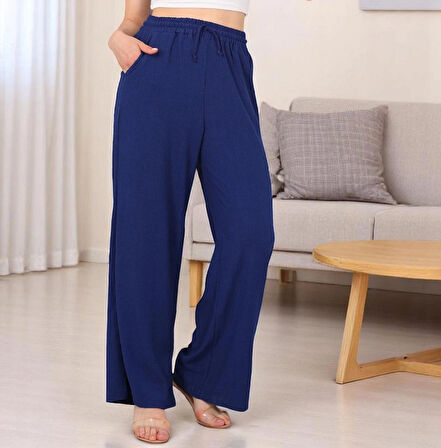  Censey Kadın Normal Bel Bol Paça Palazzo Pantolon - Yazlık Rahat Kumaş - Şık Günlük Kombin