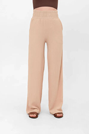  Censey Kadın Normal Bel Bol Paça Palazzo Pantolon - Yazlık Rahat Kumaş - Şık Günlük Kombin