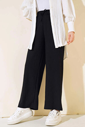  Censey Kadın Normal Bel Bol Paça Palazzo Pantolon - Yazlık Rahat Kumaş - Şık Günlük Kombin