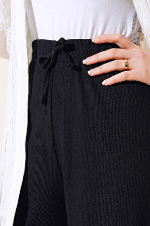  Censey Kadın Normal Bel Bol Paça Palazzo Pantolon - Yazlık Rahat Kumaş - Şık Günlük Kombin