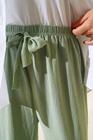 Censey Kadın Normal Bel Bol Paça Palazzo Pantolon - Yazlık Rahat Kumaş - Şık Günlük Kombin