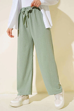 Censey Kadın Normal Bel Bol Paça Palazzo Pantolon - Yazlık Rahat Kumaş - Şık Günlük Kombin