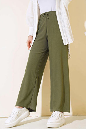 Censey Kadın Normal Bel Bol Paça Palazzo Pantolon - Yazlık Rahat Kumaş - Şık Günlük Kombin