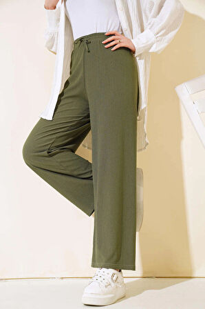 Censey Kadın Normal Bel Bol Paça Palazzo Pantolon - Yazlık Rahat Kumaş - Şık Günlük Kombin