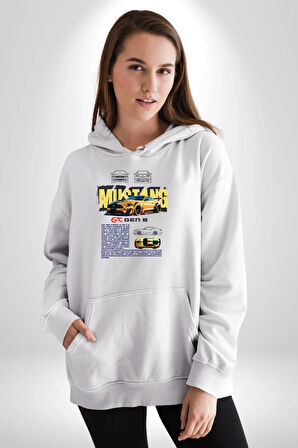 Porsche 911 GT 3 RS Kadın Erkek  Beyaz Kapüşonlu Sweatshirt Hoodie