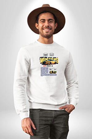 Ford Mustang GT Kadın Erkek Beyaz Sweatshirt 