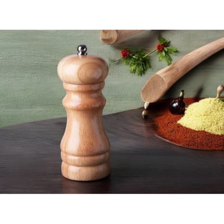 Delux Serisi Sunum Aksesuarı Sofra Sunumu Mutfak Eşyası Bambu El Değirmeni 15 cm