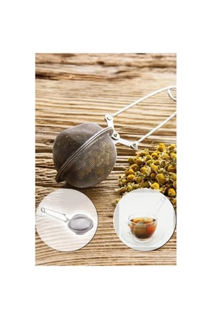 4 Adet Bitki Çayı Demleme Süzgeci – İnce Delikli Paslanmaz Çelik Süzgeç, Ergonomik Geniş Kulp, Herbal Tea Infuser
