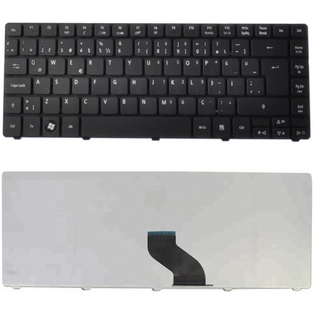 Acer Aspire E1-421, E1-421G, E1-431, E1-431G Uyumlu Klavye Tuş Takımı Tuş Seti Siyah Türkçe
