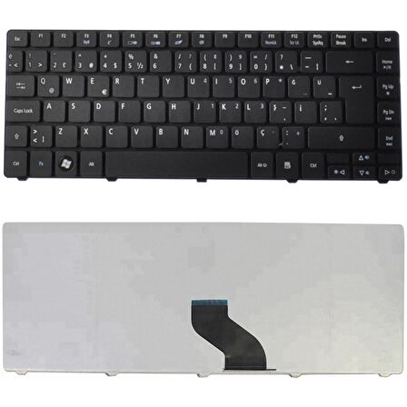 Acer Aspire Travelmate 8331G, 8371G, 8431G, 8471G Uyumlu Klavye Tuş Takımı Tuş Seti Siyah Türkçe