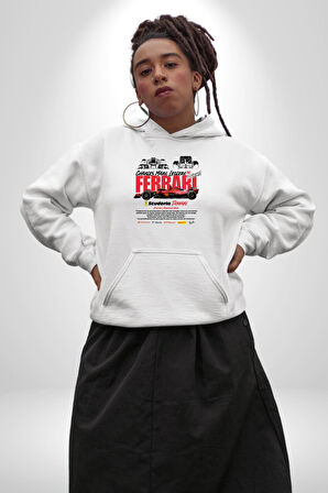 K pop Aşk Sembolü Kore Sembol Kadın Erkek  Beyaz Kapüşonlu Sweatshirt Hoodie