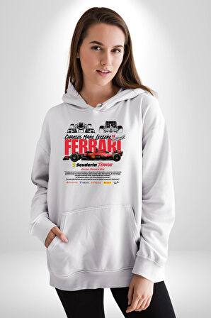K pop Aşk Sembolü Kore Sembol Kadın Erkek  Beyaz Kapüşonlu Sweatshirt Hoodie