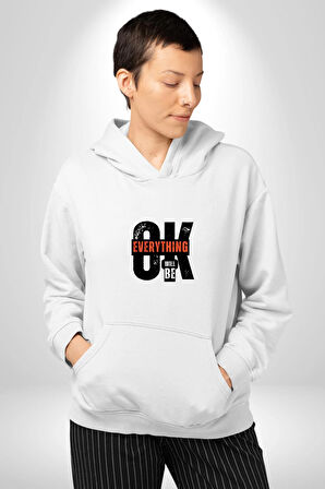 Hakim Xiyech Şampiyon Aslan Kadın Erkek  Beyaz Kapüşonlu Sweatshirt Hoodie