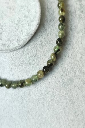 SERTİFİKALI 6 MM PREHNİT, PRİNAYT DOĞALTAŞ KOLYE