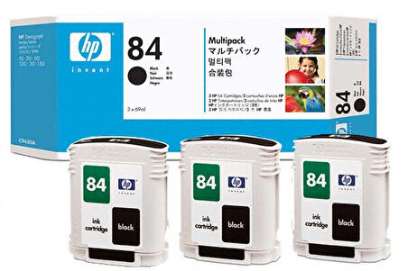 Hp C9430A (84) Eski Tarihli 3lü Paket Siyah Orjinal Kartuş 