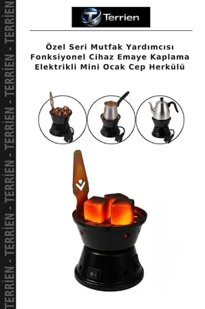 Özel Seri Mutfak Yardımcısı Fonksiyonel Cihaz Emaye Kaplama Elektrikli Mini Ocak Cep Herkülü