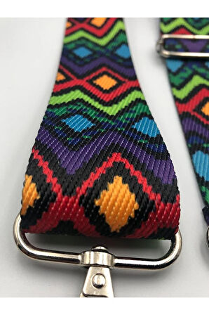 Ayarlanabilir Çanta Askısı Çanta Sapı Çanta Aksesuarı 4cm X 120cm Etnik Desen 1