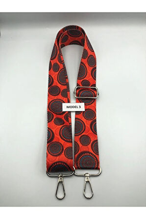 Ayarlanabilir Çanta Askısı Çanta Sapı Çanta Aksesuarı 4cm X 120cm Etnik Desen 1