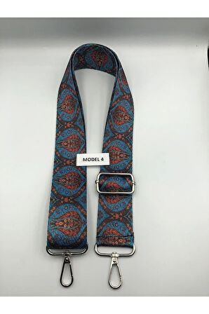 Ayarlanabilir Çanta Askısı Çanta Sapı Çanta Aksesuarı 4cm X 120cm Etnik Desen 1