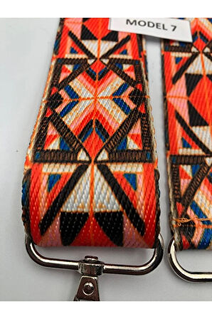 Ayarlanabilir Çanta Askısı Çanta Sapı Çanta Aksesuarı 4cm X 120cm Etnik Desen 1