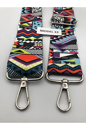Ayarlanabilir Çanta Askısı Çanta Sapı Çanta Aksesuarı 4cm X 120cm Etnik Desen 4