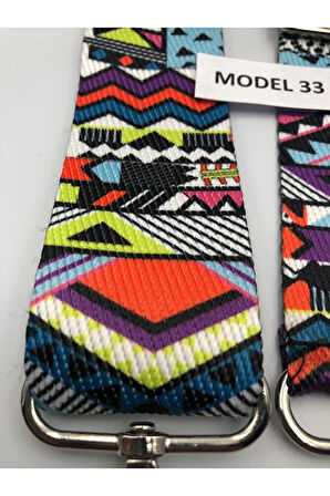 Ayarlanabilir Çanta Askısı Çanta Sapı Çanta Aksesuarı 4cm X 120cm Etnik Desen 4