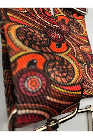 Ayarlanabilir Çanta Askısı Çanta Sapı Çanta Aksesuarı 4cm X 120cm Etnik Desen 4