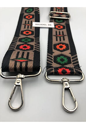 Ayarlanabilir Çanta Askısı Çanta Sapı Çanta Aksesuarı 4cm X 120cm Etnik Desen 4