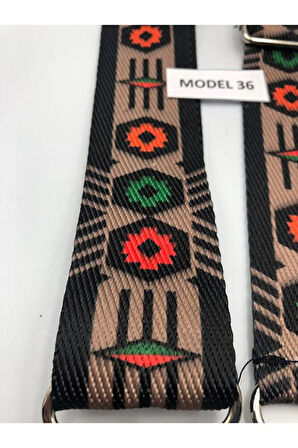 Ayarlanabilir Çanta Askısı Çanta Sapı Çanta Aksesuarı 4cm X 120cm Etnik Desen 4