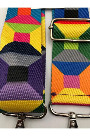 Ayarlanabilir Çanta Askısı Çanta Sapı Çanta Aksesuarı 4cm X 120cm Etnik Desen 4