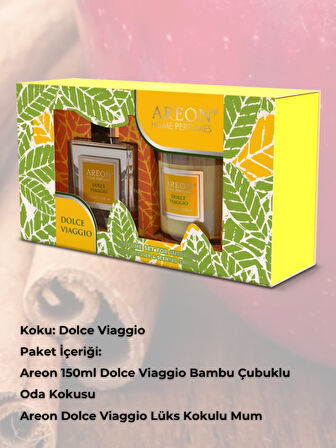 Areon Home Perf.150ML + Candle Dolce Viaggio Set
