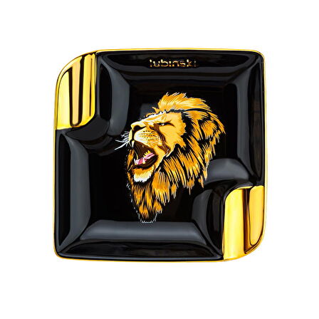 Lubinski Lion Porselen Puro Küllüğü Siyah/Gold 2li (5534AT)