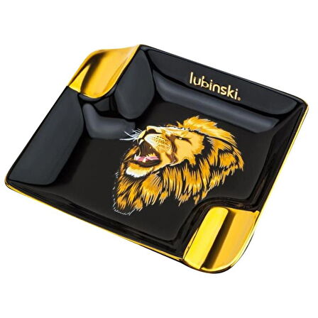 Lubinski Lion Porselen Puro Küllüğü Siyah/Gold 2li (5534AT)