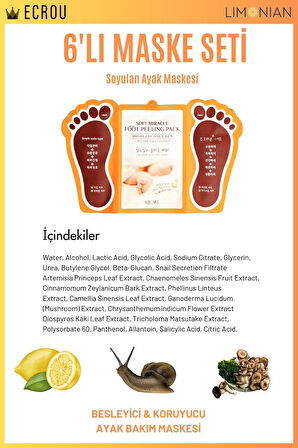 Soyulan Ayak Peeling Maskesi 6 Lı