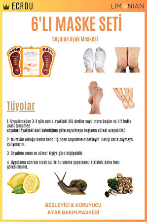 Soyulan Ayak Peeling Maskesi 6 Lı