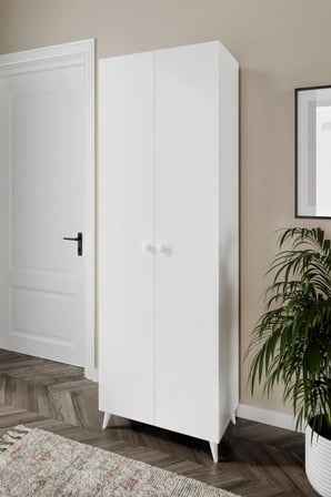 KZNMOB HOME 2 Kapaklı 5 Bölmeli Geniş Çok Amaçlı Ayakkabı Dolabı, Ayakkabılık - Tamamı 1. Kalite MDF