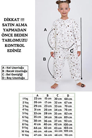 Kız Erkek Çocuk Kalın Elyaf Dolgulu Premium Kalite 2.5 Tog Desenli Uyku Tulumu
