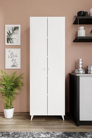 KZNMOB HOME 2 Kapaklı 5 Bölmeli Geniş Mutfak, Kavanoz, Erzak Dolabı - Tamamı 1. Kalite MDF