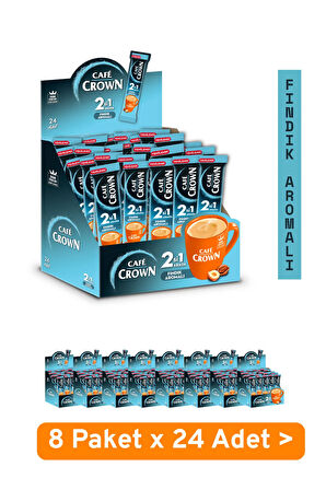 2'si 1 Arada Fındıklı Kahve 11g X 24 Adet X 8 Paket 192 Adet