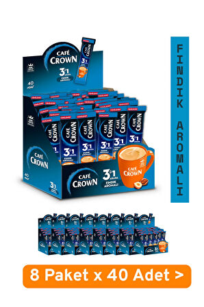 3'ü 1 Arada Fındıklı Kahve 18g x 40 Adet x 8 Paket