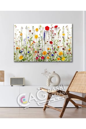 Çiçek Flower Göz Alıcı Estetik Şık Cam Tablo Modern Ev Ofis Salon Duvar Oda Dekoru Hediyelik